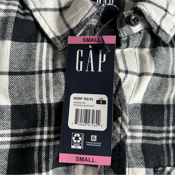 NWT Gap Ladies Boyfriend Flannel Top Size Small - Picture 8 of 8